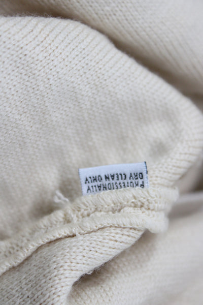 St. John Collection By Marie Gray Women Pullover Ivory Mock Neck Size S