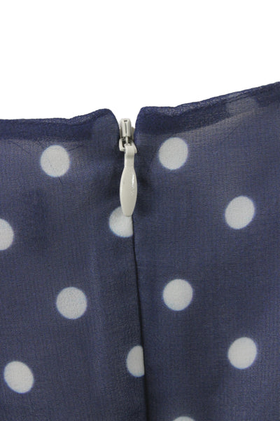 Pietro Brunelli Women Blue Polka Dot Maternity A-Line Sleeveless Dress Size M