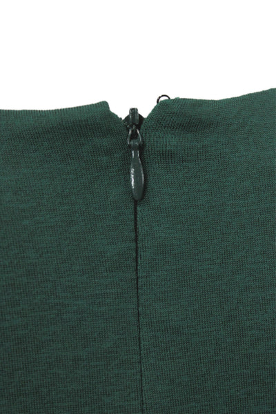 Suzi Chin for Maggy Boutique Women Green Wrap Dress V-Neck Size 4