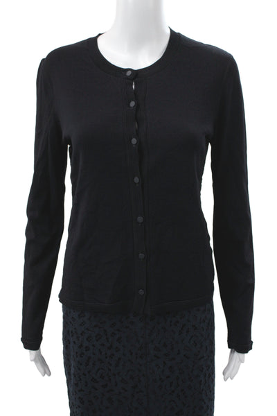 Marccain Women Set Black Animal Print Cotton Knee Skirt Long Sleeve Size 10