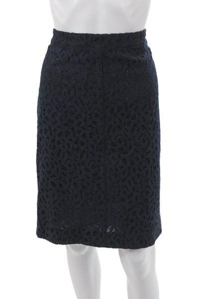 Marccain Women Set Black Animal Print Cotton Knee Skirt Long Sleeve Size 10