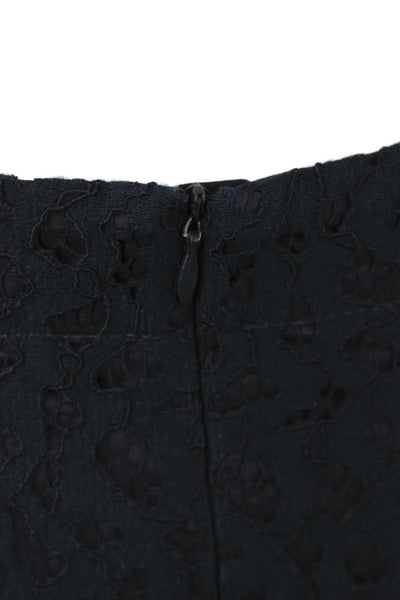 Marccain Women Set Black Animal Print Cotton Knee Skirt Long Sleeve Size 10