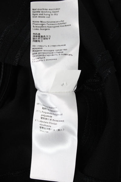 Marccain Women Sheath Dress Black V-Neck Short Sleeve Above Knee Size 8