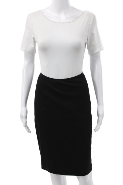 Lafayette 148 New York Women Straight Pencil Skirt Black Size 8