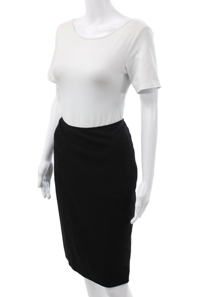 Lafayette 148 New York Women Straight Pencil Skirt Black Size 8