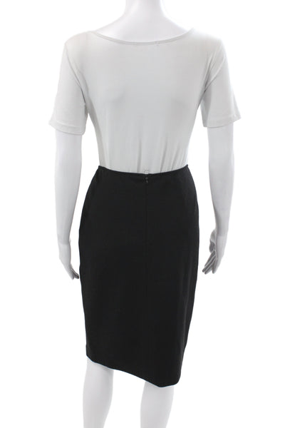 Lafayette 148 New York Women Straight Pencil Skirt Black Size 8