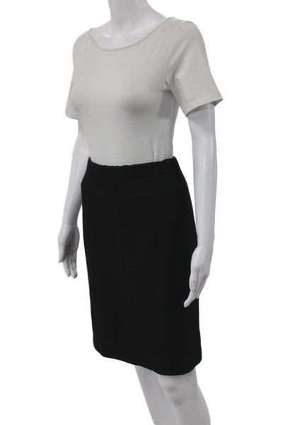 Marccain Women Pencil Skirt Black Virgin Wool Pull On Size 10
