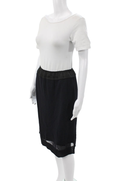Marccain Womens Straight Pencil Black Cotton Skirt Size 8