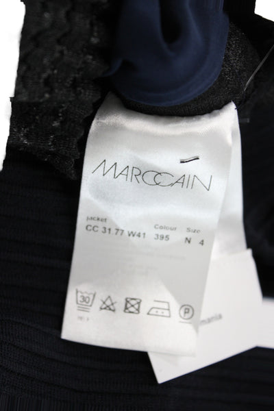 Marccain Womens Straight Pencil Black Cotton Skirt Size 8