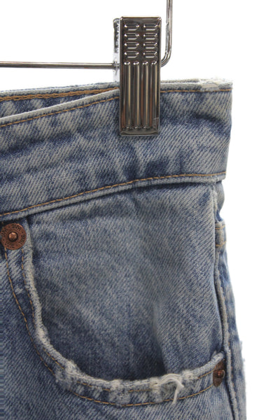 Zara Women High Rise Straight Jeans Blue Cotton Size 4