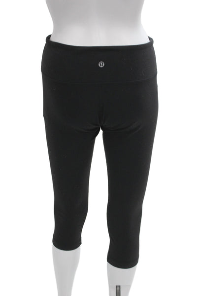 Lululemon Women Capri Leggings Black Athleisure Pull On Size 8