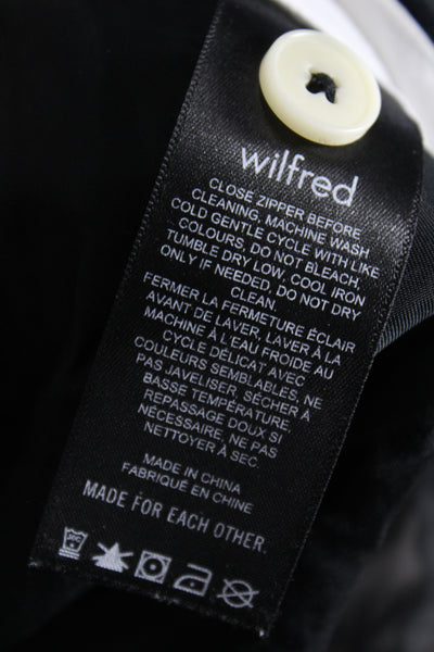 Wilfred Womens Black Dress Pants 100% Polyester Zip Closure Size 4