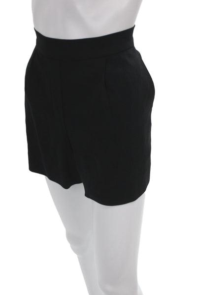 Babaton Womens Paperbag Waist Pull On Black Shorts Size 6
