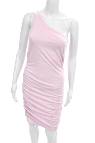 Sundry Women Bodycon One Shoulder Dress Pink Sleeveless Cotton Size 2