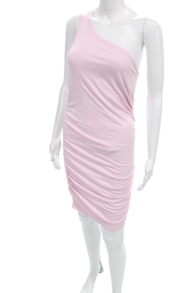 Sundry Women Bodycon One Shoulder Dress Pink Sleeveless Cotton Size 2