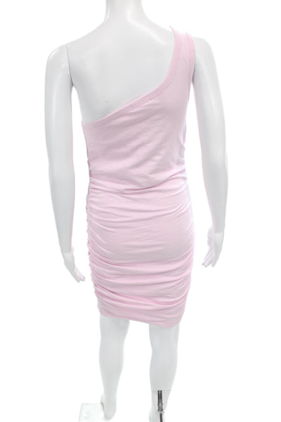 Sundry Women Bodycon One Shoulder Dress Pink Sleeveless Cotton Size 2