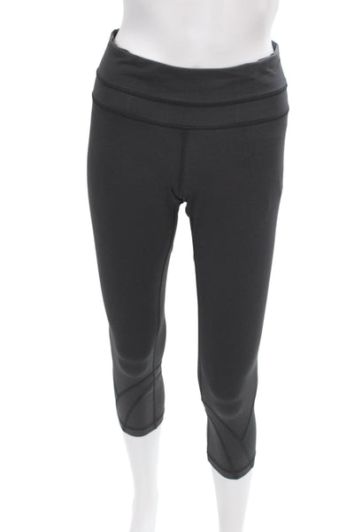 Lululemon Womens Black Capri Leggings Nylon Athleisure Pull On Size 8