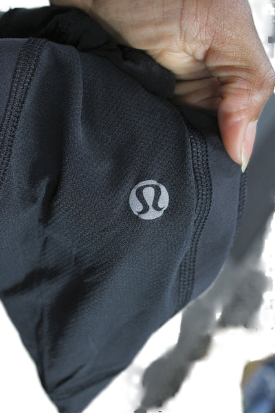 Lululemon Womens Black Capri Leggings Nylon Athleisure Pull On Size 8