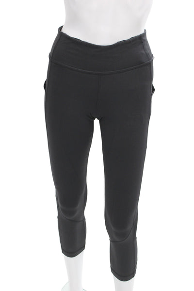 Lululemon Women Capri Leggings Black Nylon Athleisure Size 4