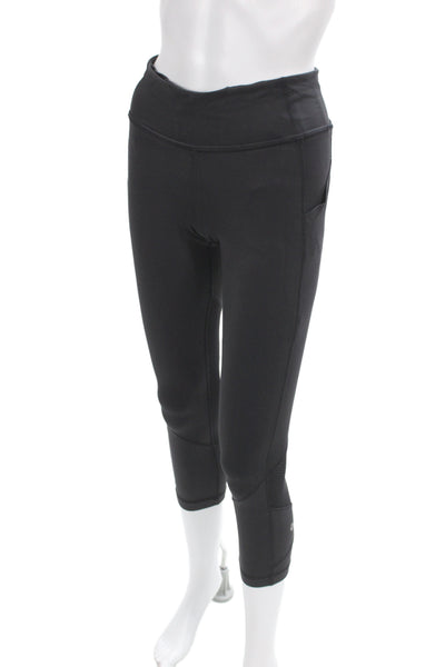 Lululemon Women Capri Leggings Black Nylon Athleisure Size 4
