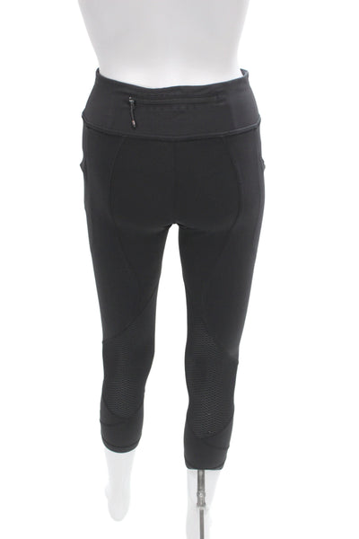 Lululemon Women Capri Leggings Black Nylon Athleisure Size 4