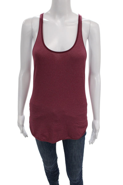 Lululemon Womens Basic Scoop Neck Tank Red Sleeveless Polyester Size 6