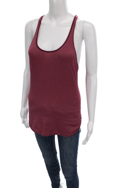 Lululemon Womens Basic Scoop Neck Tank Red Sleeveless Polyester Size 6