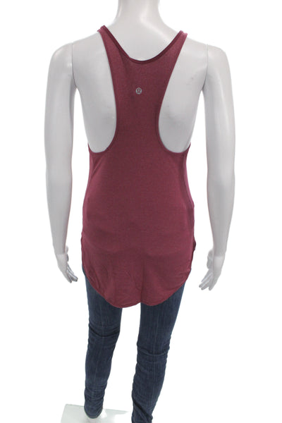 Lululemon Womens Basic Scoop Neck Tank Red Sleeveless Polyester Size 6