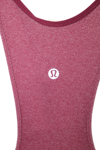 Lululemon Womens Basic Scoop Neck Tank Red Sleeveless Polyester Size 6