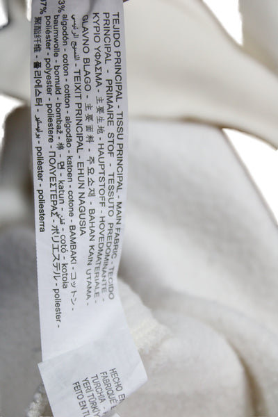 Zara Womens Basic Ivory Crew Neck Long Sleeve Sweatshirt Size S