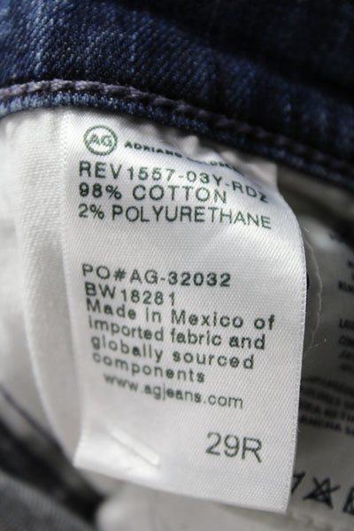AG Adriano Goldschmied Women Cropped Blue Cotton Jeans Size 29