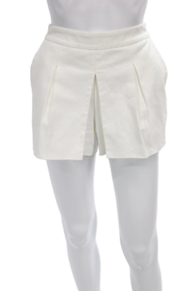 Joie Women White Culottes Zip Waist 98% Cotton Size XS