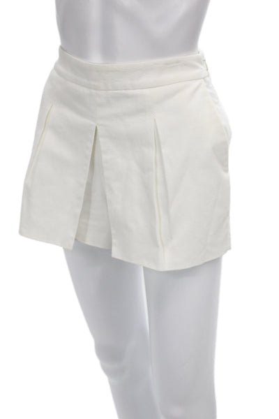 Joie Women White Culottes Zip Waist 98% Cotton Size XS