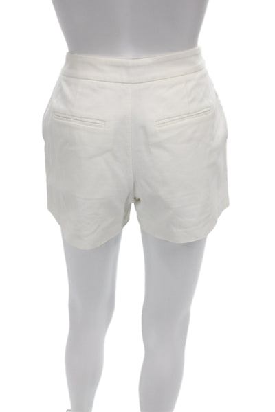 Joie Women White Culottes Zip Waist 98% Cotton Size XS