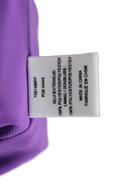 Derek Lam 10 Crosby Women Pleated Long Purple Skirt Zip Polyester Size 2