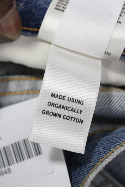 Agolde Womens Straight Jeans Blue High Rise Cotton Size 26