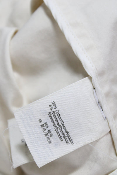 Pure DKNY Women Pea Coat Beige Cotton Button Closure Size M