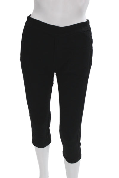 T Alexander Wang Women Capri Pants Black Viscose Pull On Size S