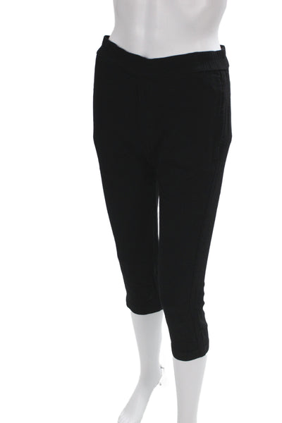 T Alexander Wang Women Capri Pants Black Viscose Pull On Size S