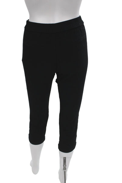 T Alexander Wang Women Capri Pants Black Viscose Pull On Size S