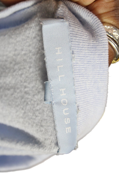 Hill House Women Basic Long Sleeve T-Shirt Blue Crew Neck Size S