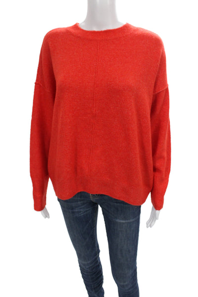 Vince Camuto Women Red Crew Neck Pullover Sweater Long Sleeve Size S