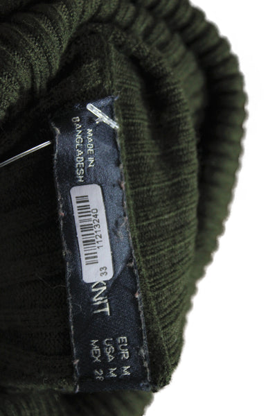 Zara Knit Womens Green Turtleneck Pullover Sweater Long Sleeve Size M