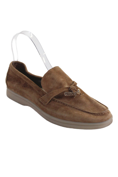 Dolce Vita Womens Suede Slip On Loafers Brown Size 6.5