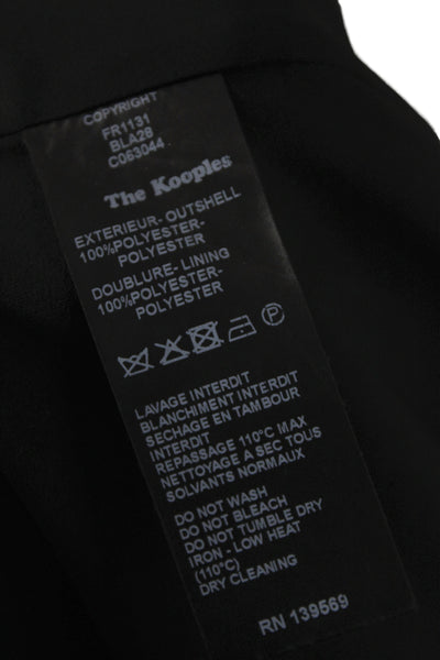 The Kooples Women Tunic Button-Up Black Collared Long Sleeve Size 3