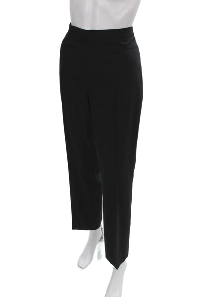 Akris Punto Women Dress Pants Black Wool Zip 31 Inseam Size 8