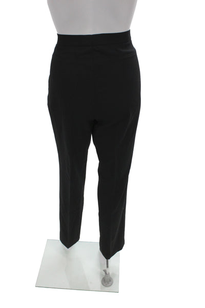 Akris Punto Women Dress Pants Black Wool Zip 31 Inseam Size 8