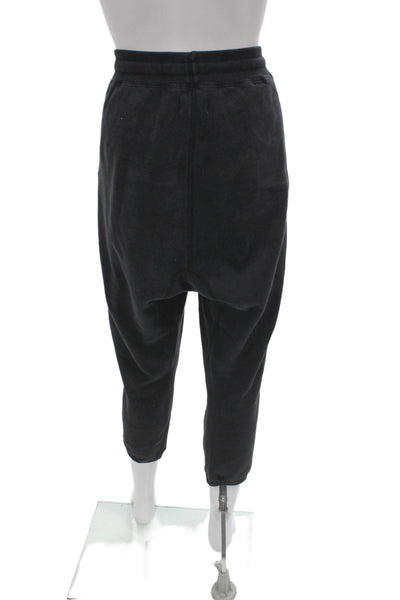 TKEES Womens Black Jogger Pants Drawstring Cotton Athleisure Size 2