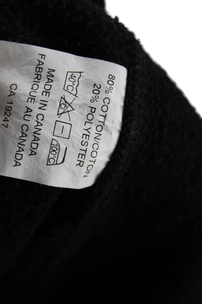 TKEES Womens Black Jogger Pants Drawstring Cotton Athleisure Size 2