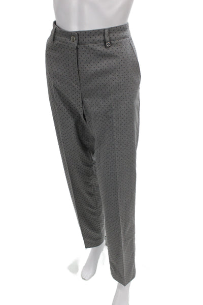Golfino Women Dress Pants Gray Polka Dot Size 6